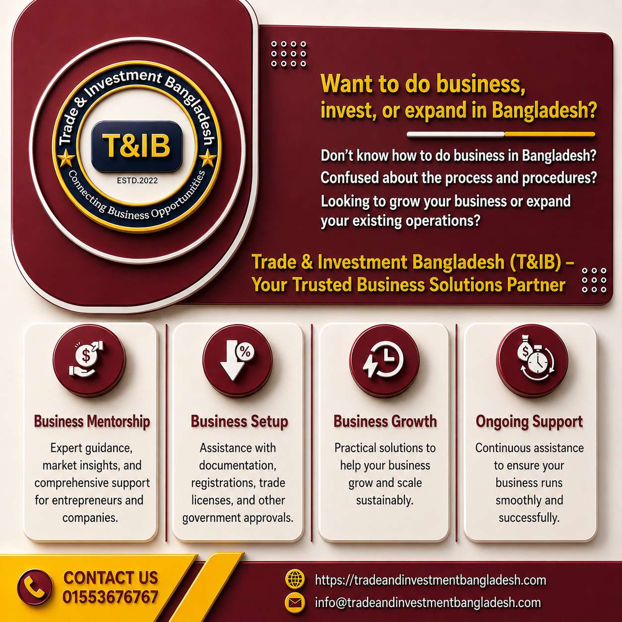 Business Mentorship Services of Trade & Investment Bangladesh (T&IB)